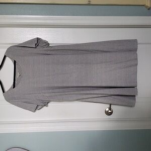 Talbots Plus 3X Black Stripe A Line Tee Dress (stripes)